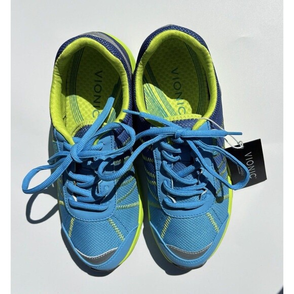 Amazon.com | Vionic Miles Ii Women Vionic Alliance Womens Size 6 Blue Yellow NWB Orthotic Arch Support Sneakers